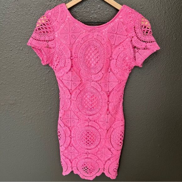 *Minor zipper issue* NWT Revolve x Superdown Vita Open Back Dress Pink | Size S - Picture 4 of 12